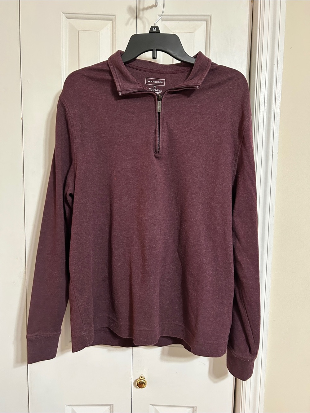 Van Heusen Men's Zip-Up Sweater - Burgundy